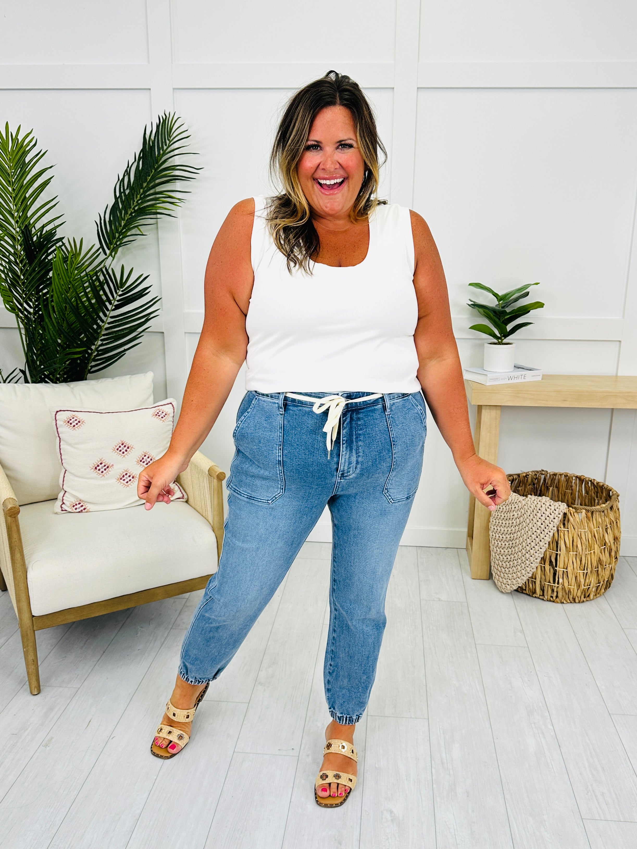 Judy Blue Chasing Comfort Denim Joggers