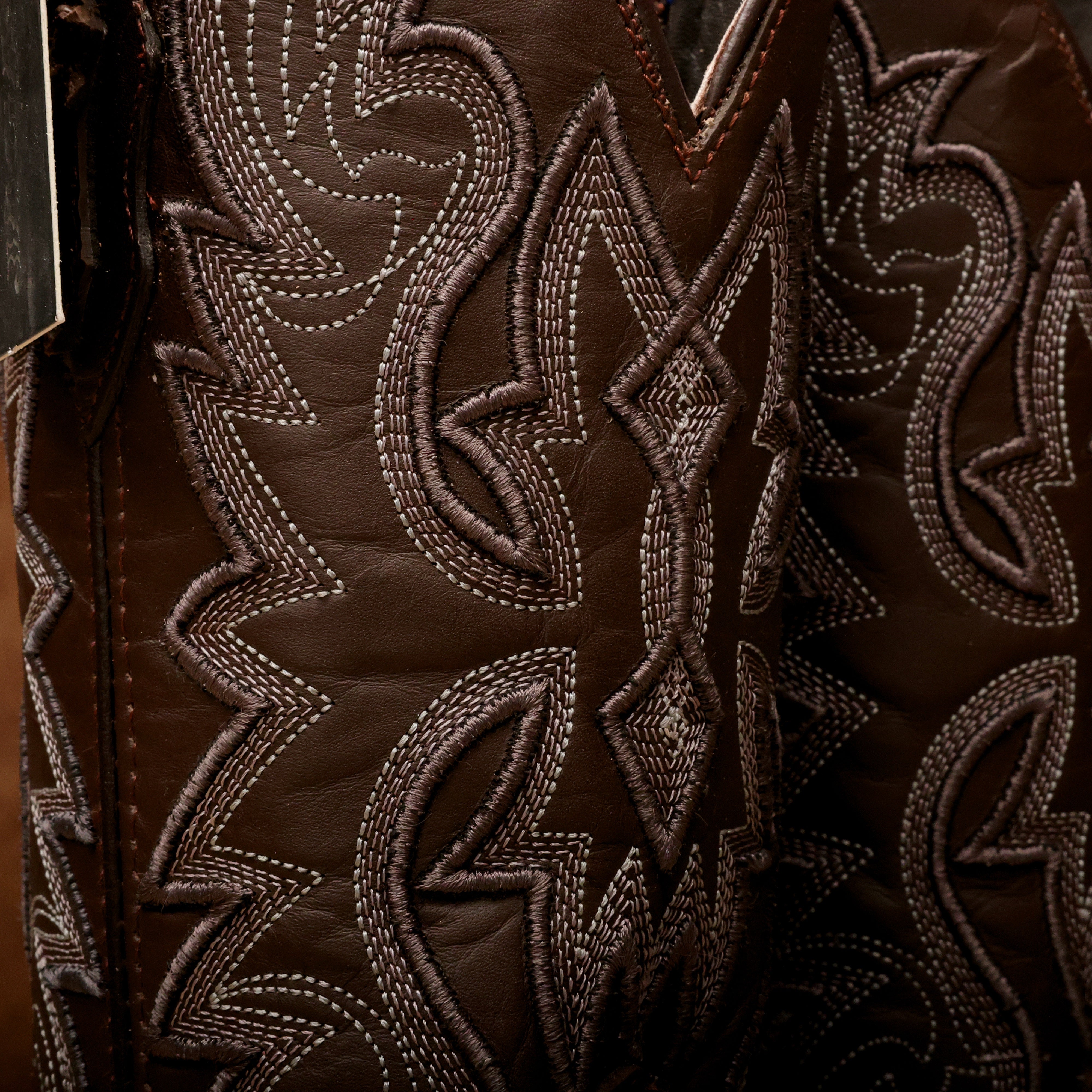 Matte Brown Jumbo Pirarucu Leather Boots - Square Toe