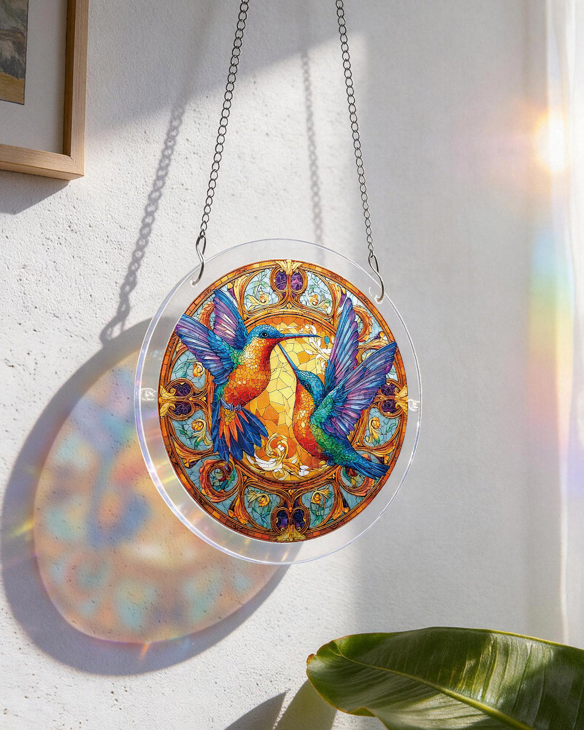 Twin Wings of Radiance Light Suncatcher-Acrylic Window Art