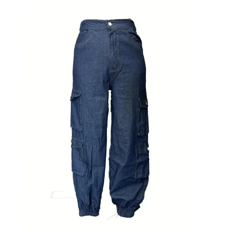 Women's stretch jeans high waisted work pants