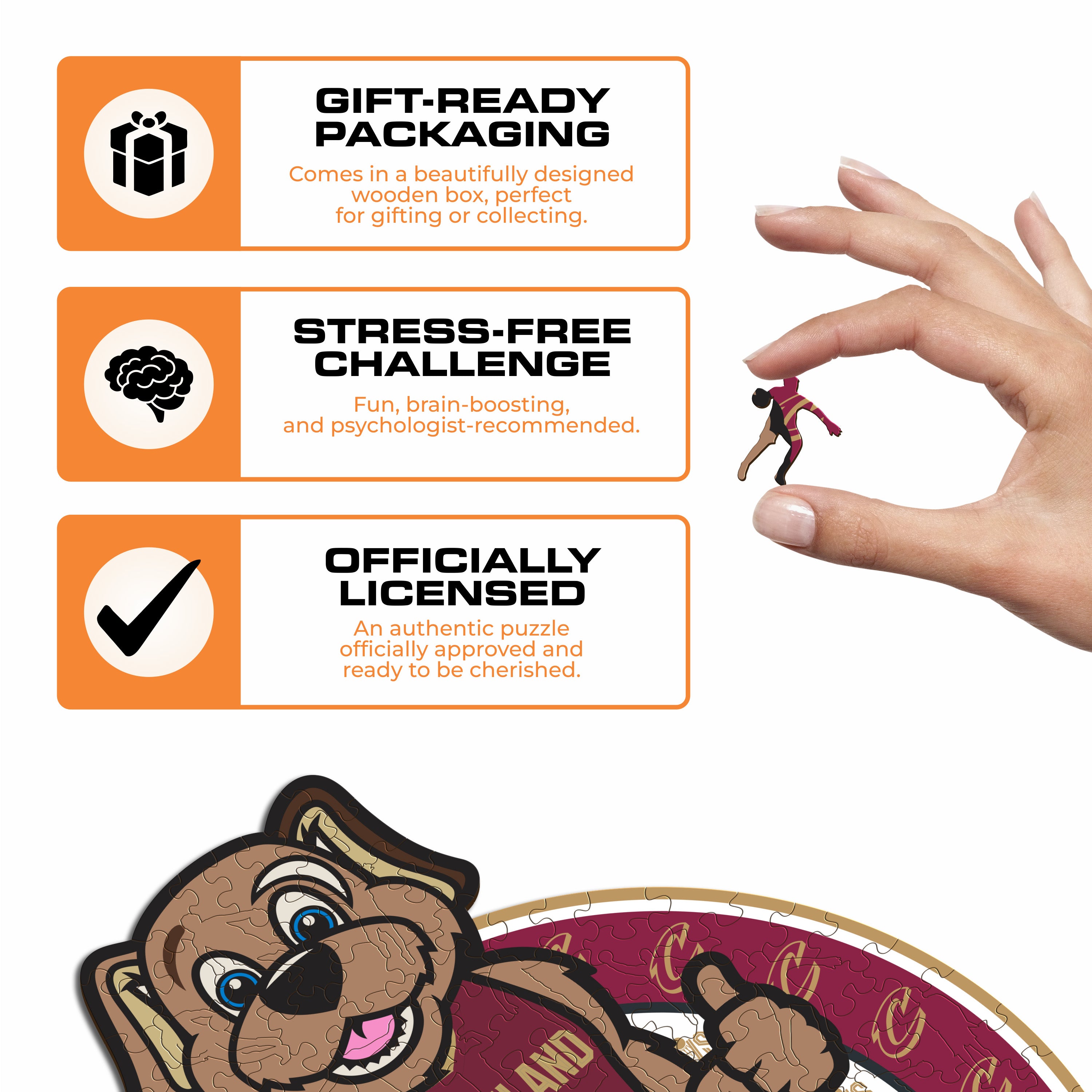 Cleveland Cavaliers™ Mascot - Wooden Puzzle