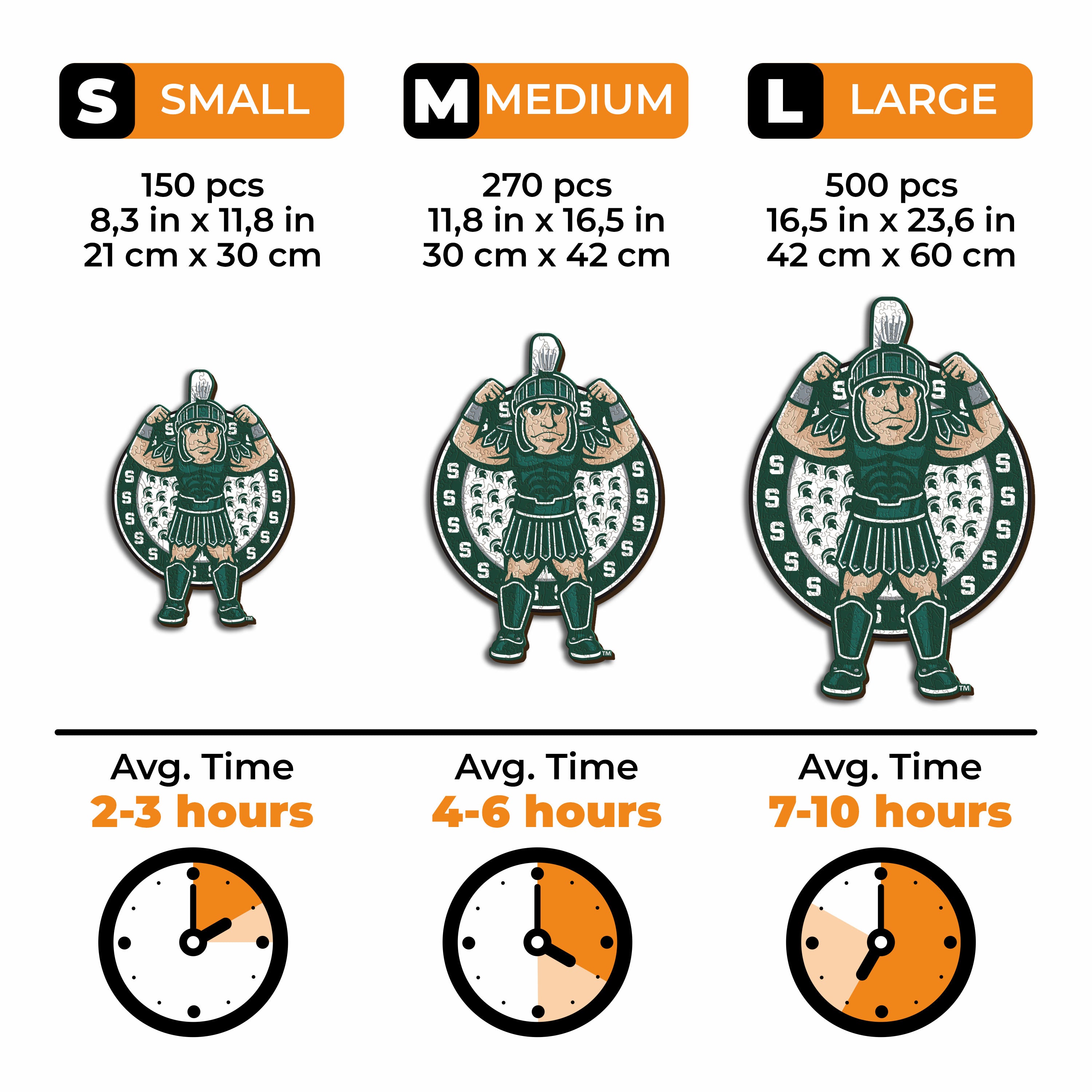 Michigan State University Mascot - Wooden Puzzle