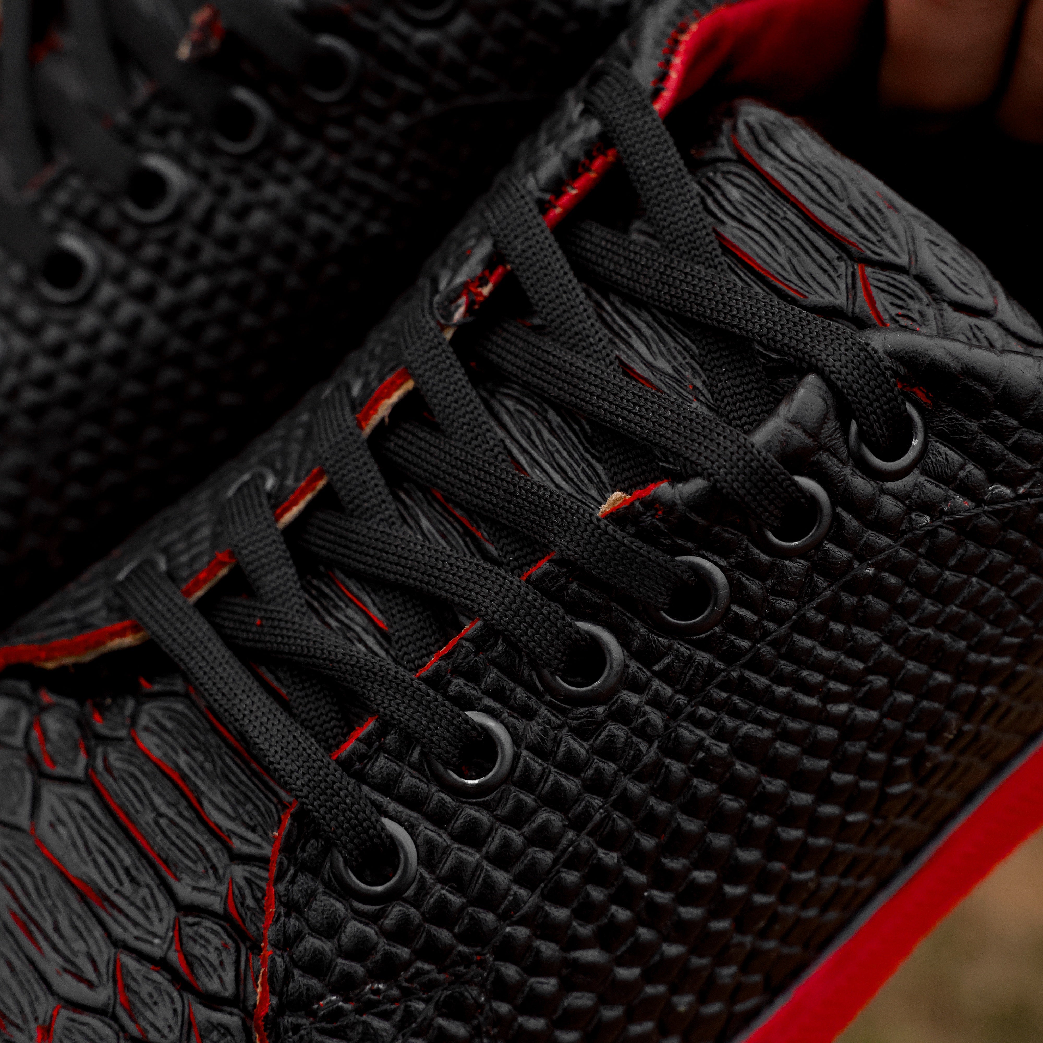 Black Cherry Python Leather Shoes