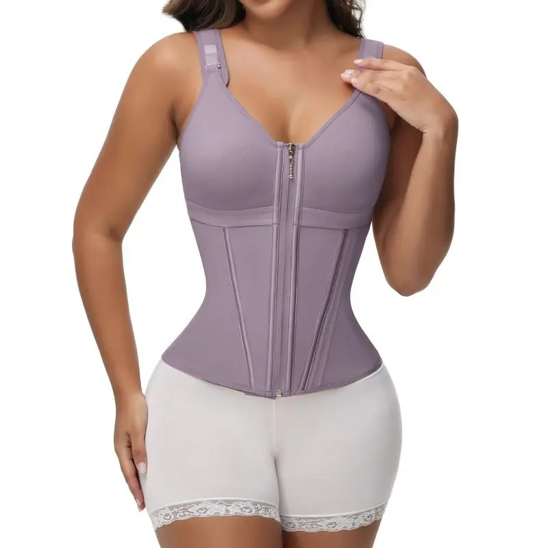 Waist Shapewear for Women with Bra Tummy Control Girdle Workout Shapewear with Adjustable Shoulder Strap
