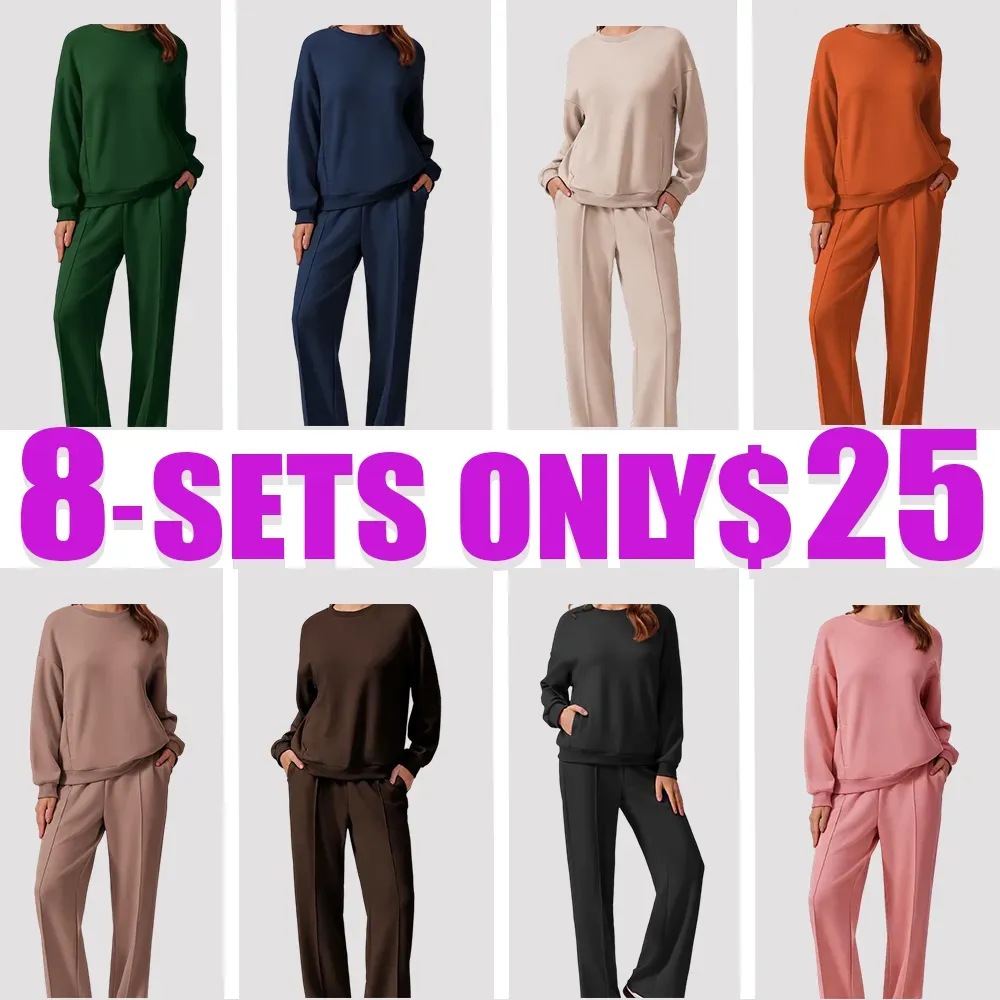 🔥Last Day 89% OFF🔥2-Piece Sweatshirt & Pants Set – Comfy Travel or Home Outfit