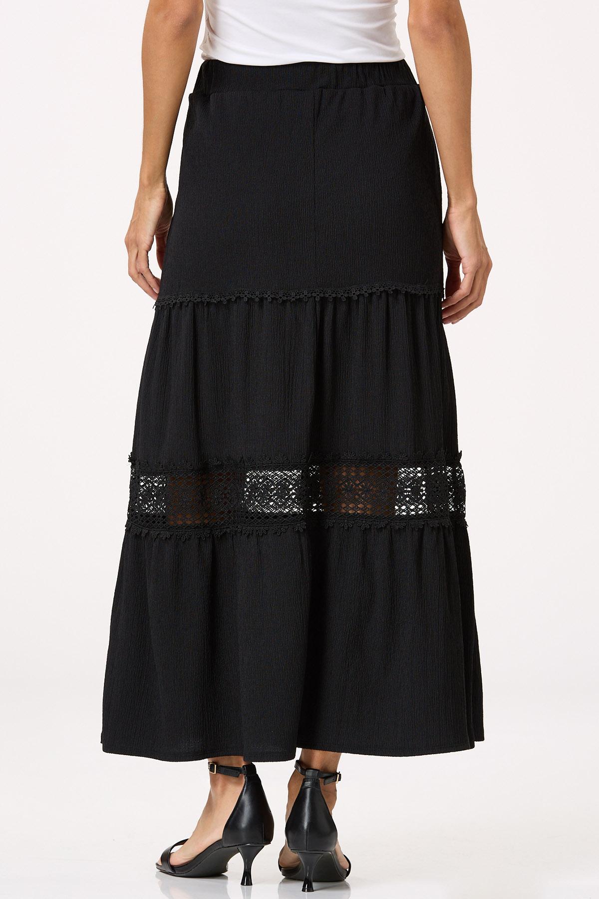 Gauze Lace Trim Skirt