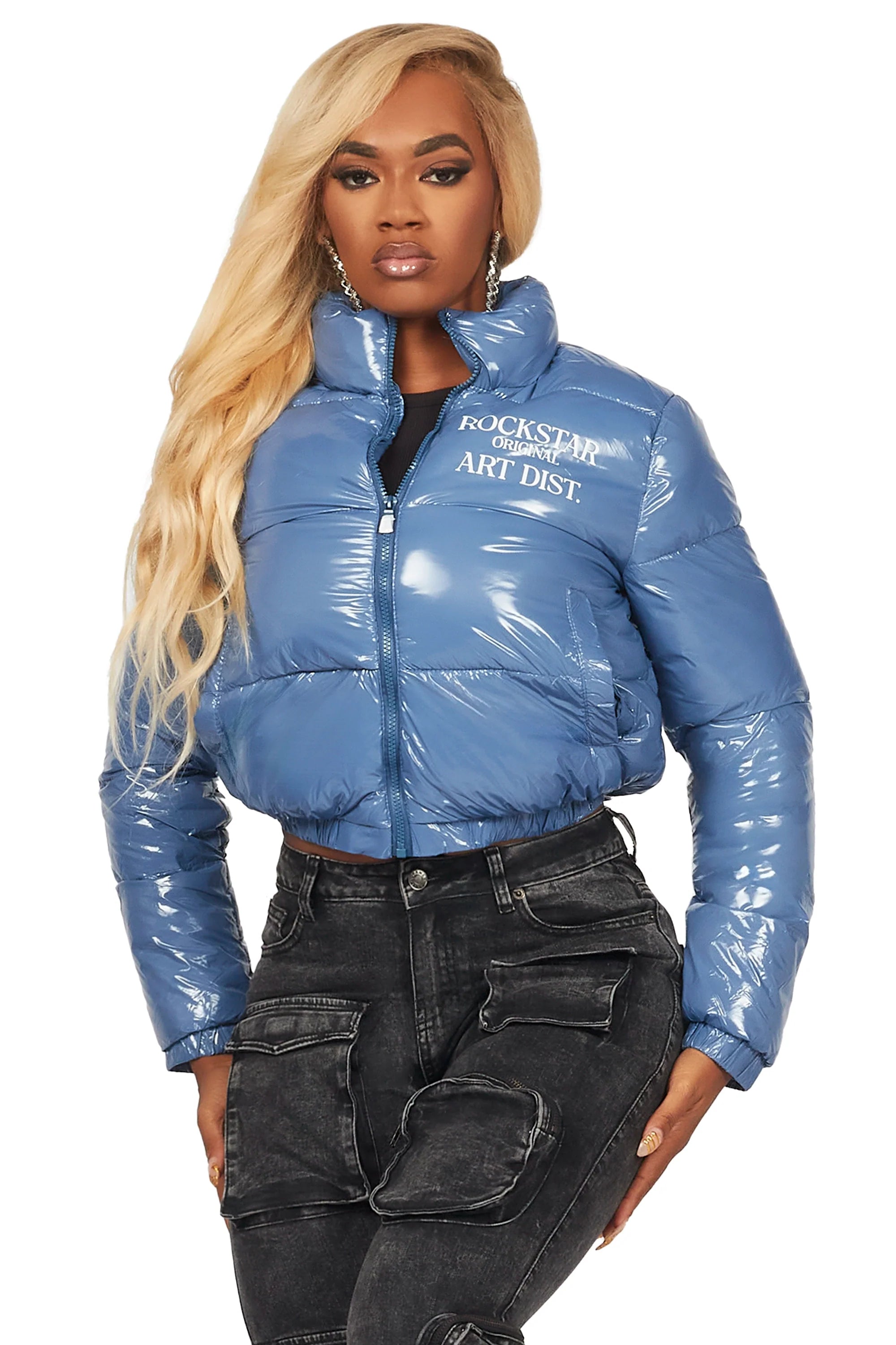 Chakelia Blue Puffer Jacket