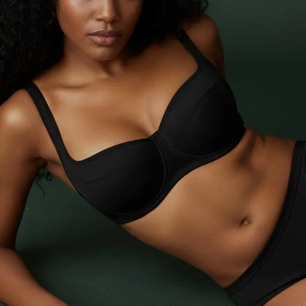 Night Lightly Padded Demi Bra Soft Supportive Fit Plus Size Balconette