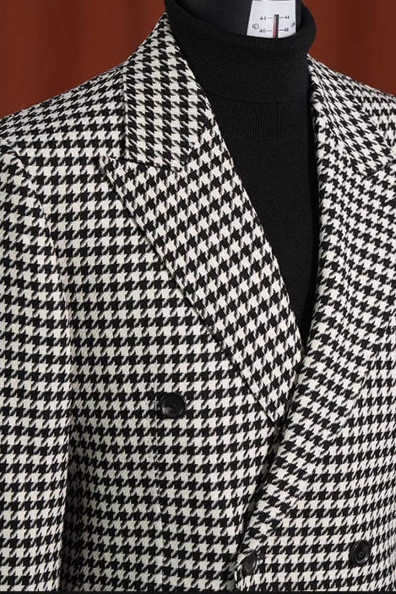 Men's Houndstooth Slim Fit Blazer