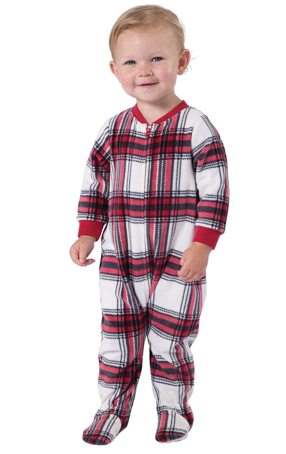 Fireside Plaid Fleece Button-Front Matching Family Pajamas