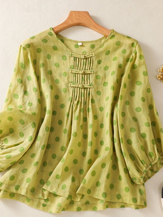 Women Embroidered Cotton Linen Tops- Fast Shipping