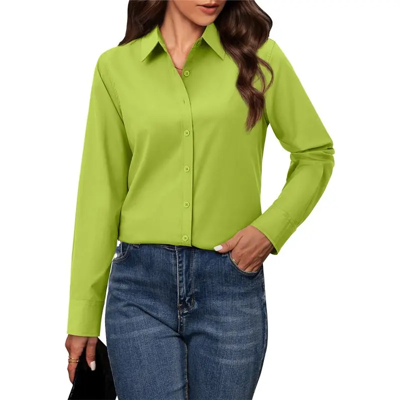 Button Down Shirts for Women Classic Fit Dress Shirt