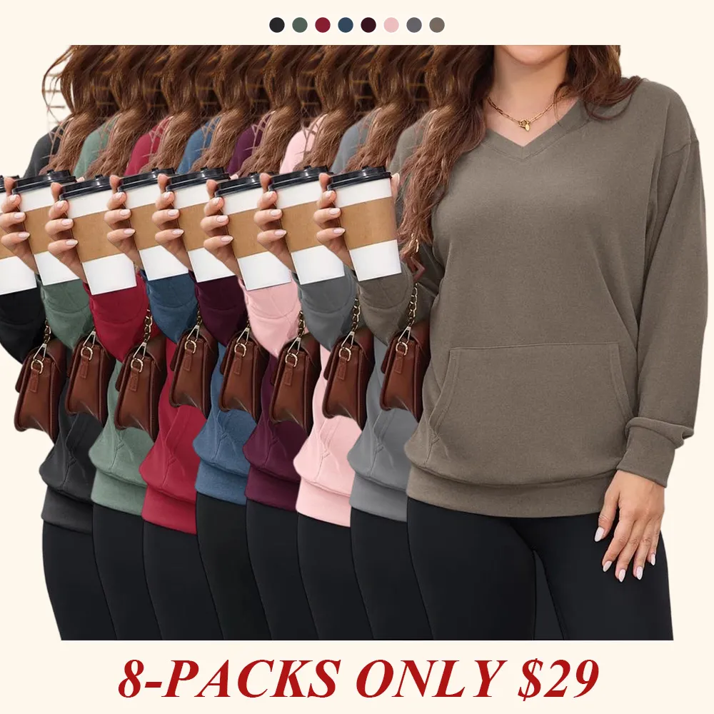Women's Hoodless V-neck Sweatshirt