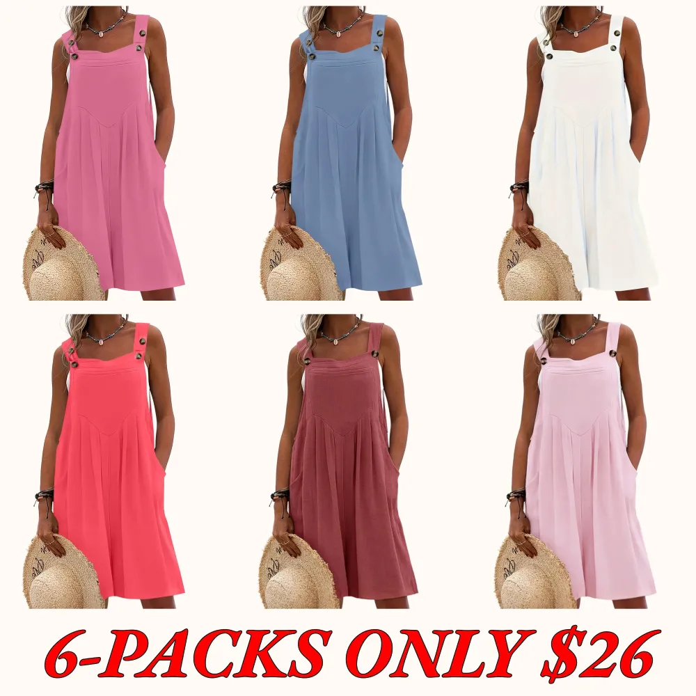 Women's Plus-Size Casual & Stylish Wide-Leg Shorts — Loose Fit, Featuring a Belt and Buttoned Pockets