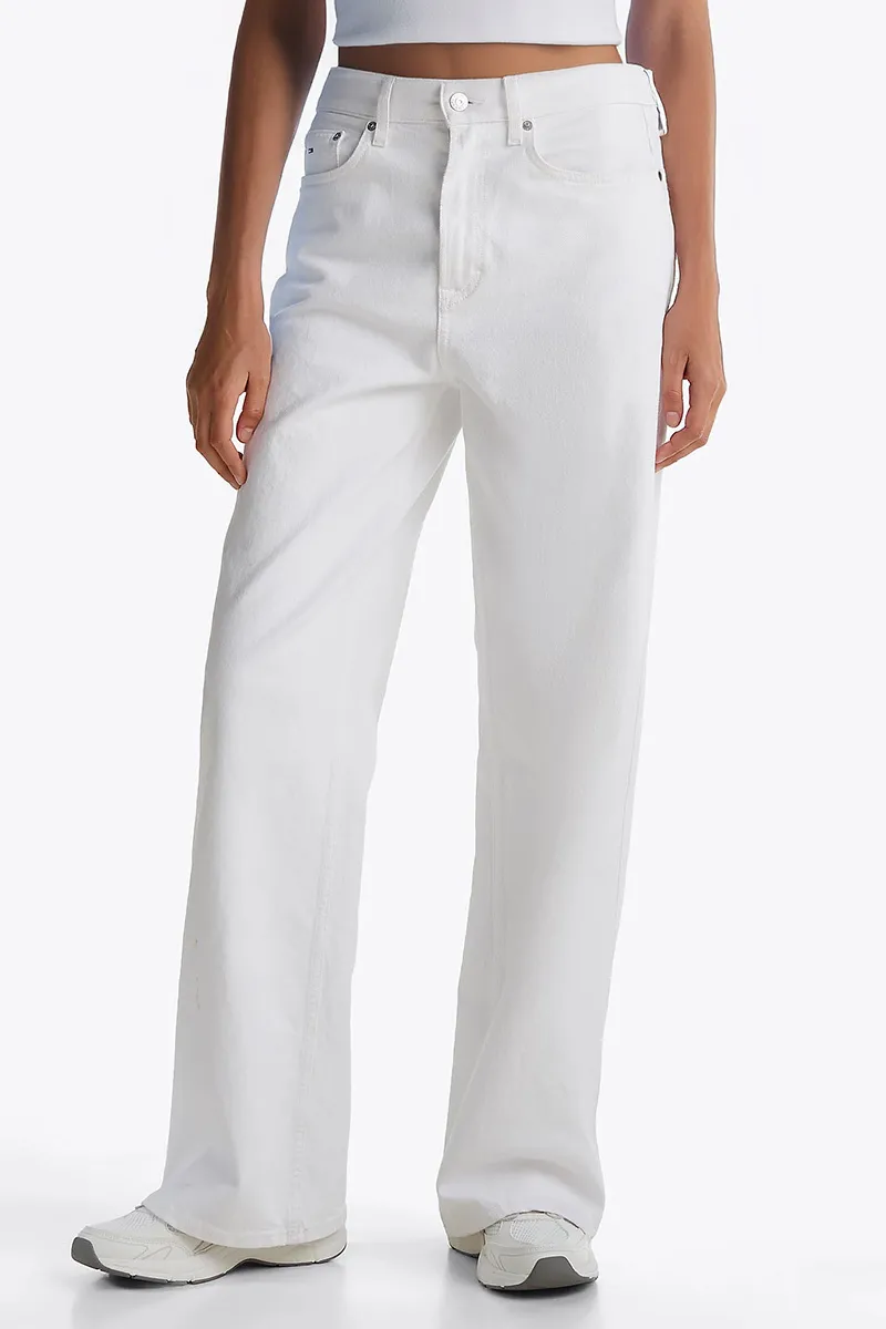 Casual Mid-Rise Denim Multi-Pocket Wide Leg Jeans