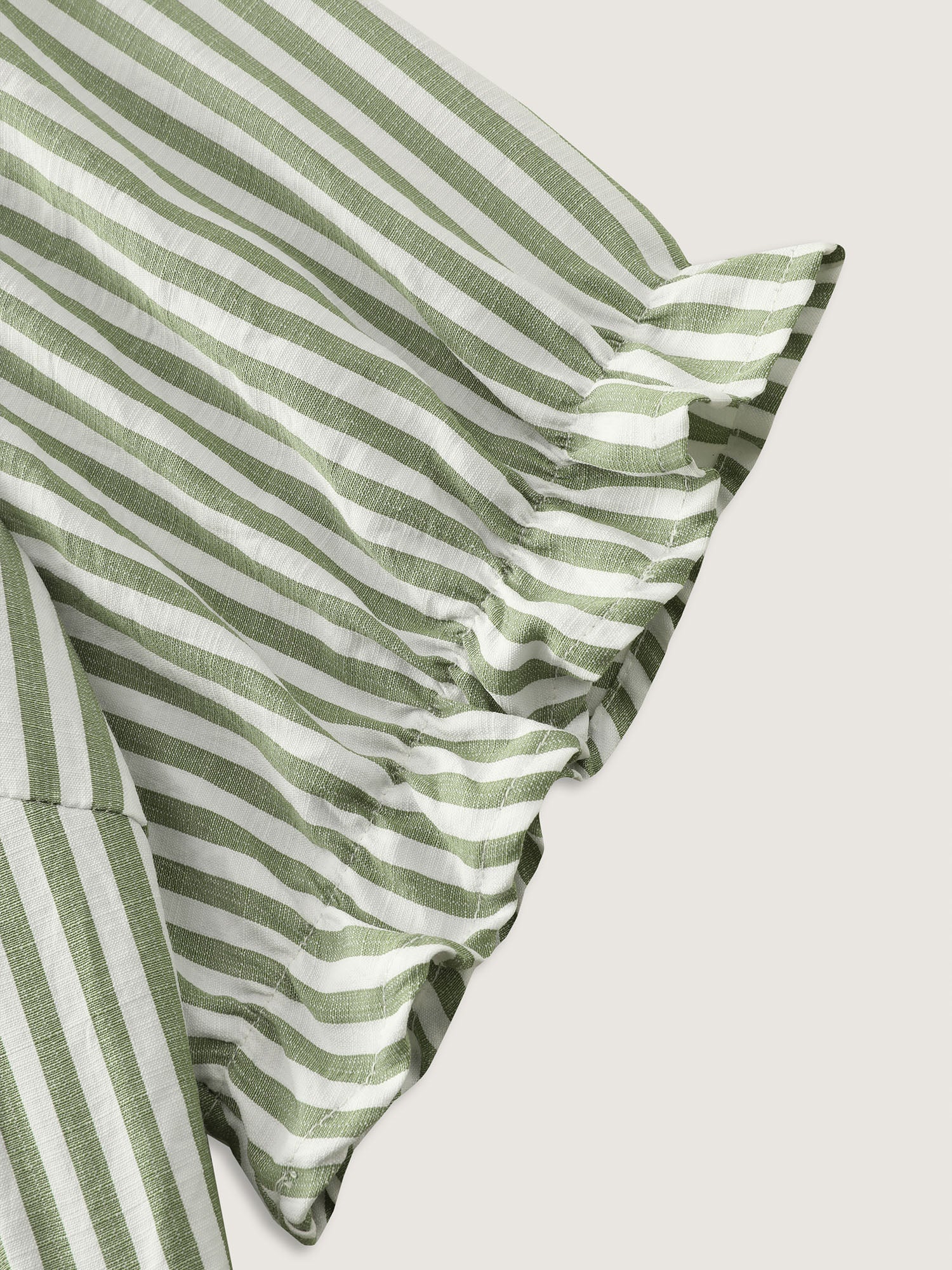 Striped Print Drawstring Tiered Maxi Dress