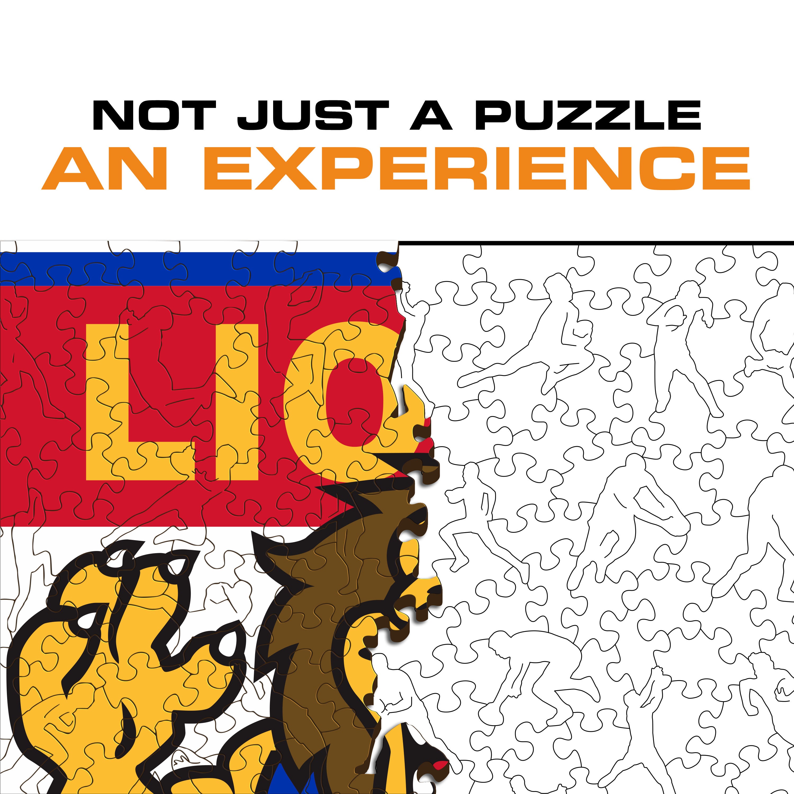 Brisbane Lions Retro Mascot - Wooden Puzzle