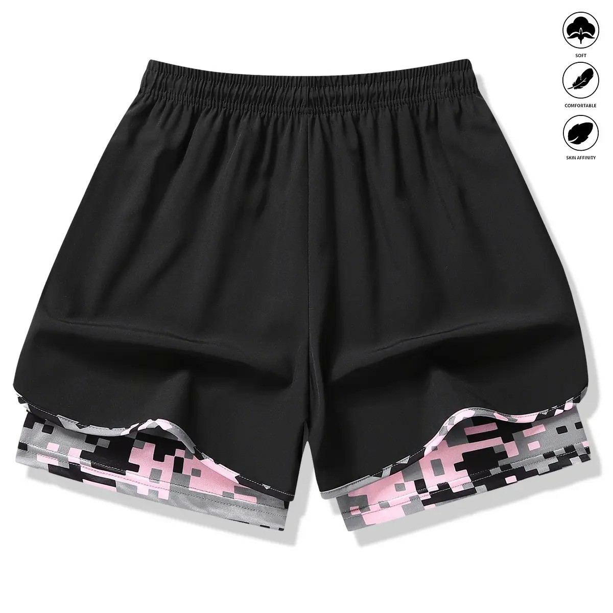 🔥Easter Sale!!🔥Women’s 2-in-1 Athletic Running Shorts – Built-In Liner Active Workout Shorts