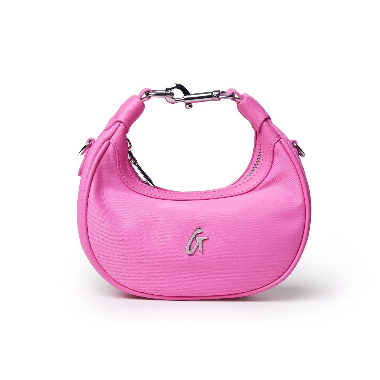 NANO NYLON HOBO BAG - HOT PINK