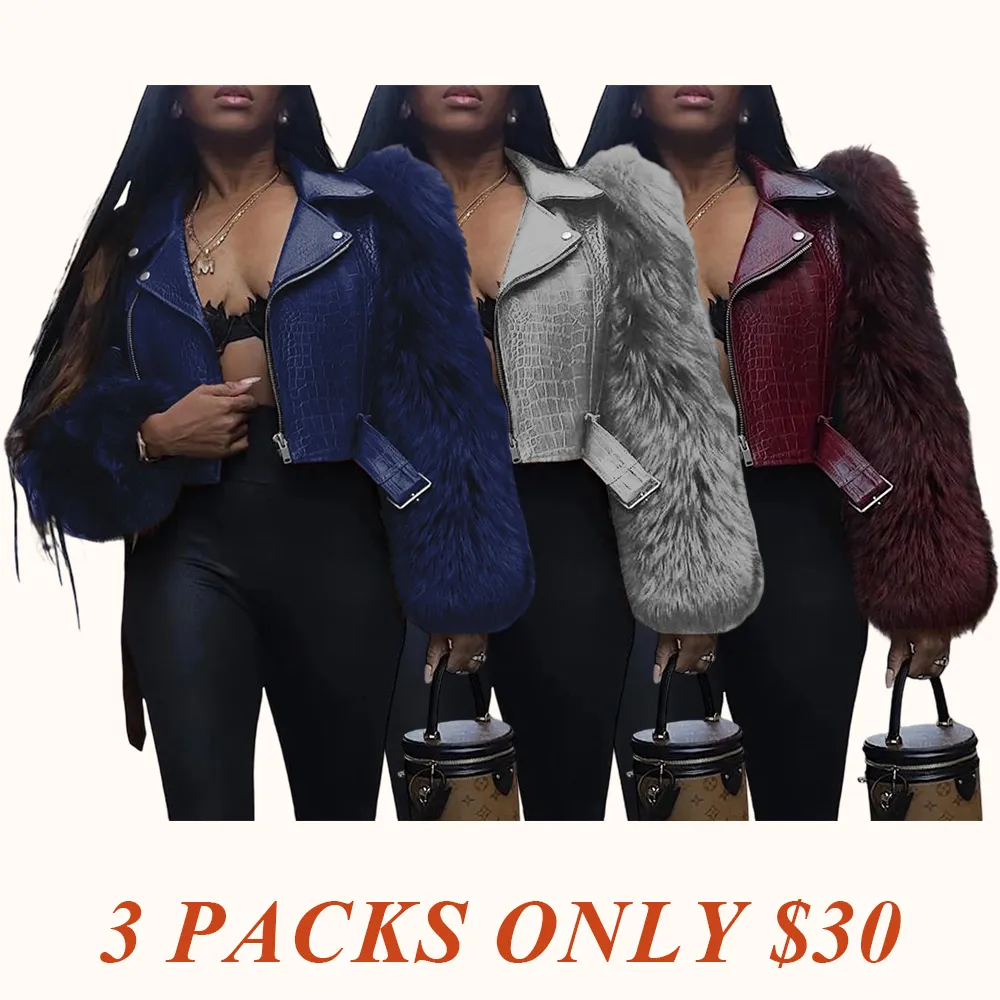 Women's Patchwork Fur Jacket