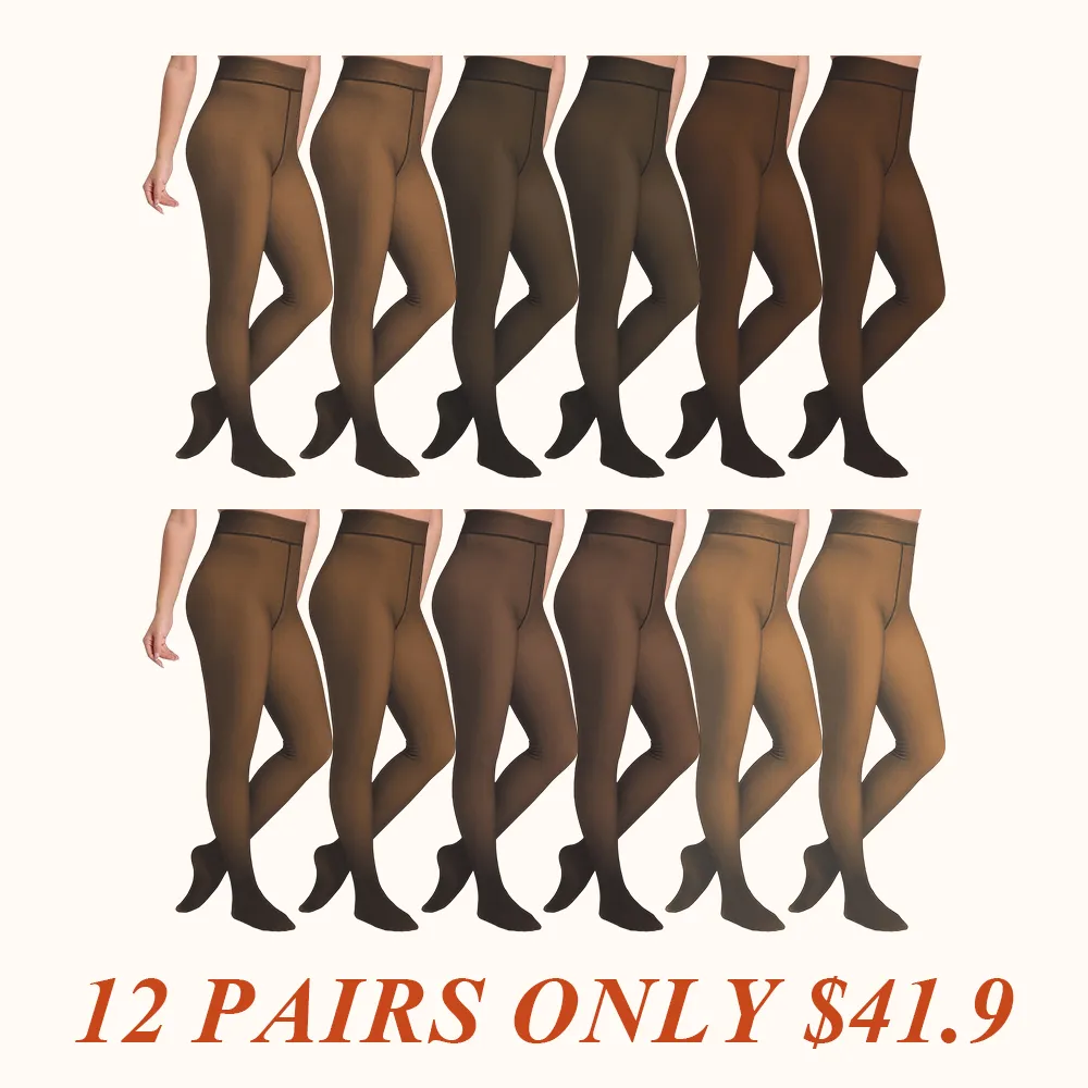 Fleece Lined Tights Sheer Women