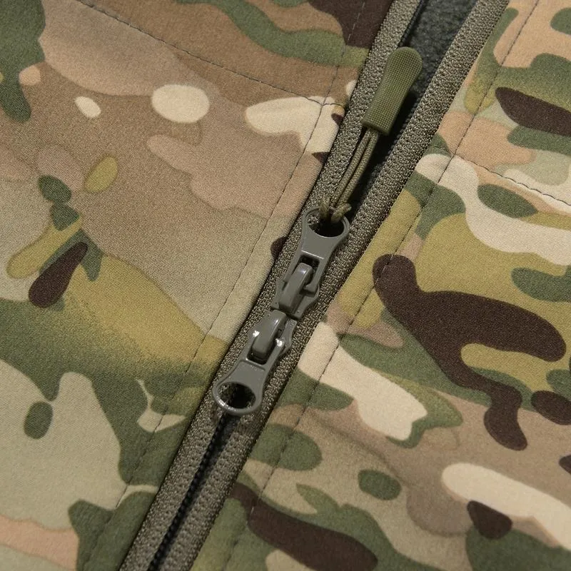 Men's Multi-Pocket Workwear Hooded Jacket, Fleece Waterproof Jacket