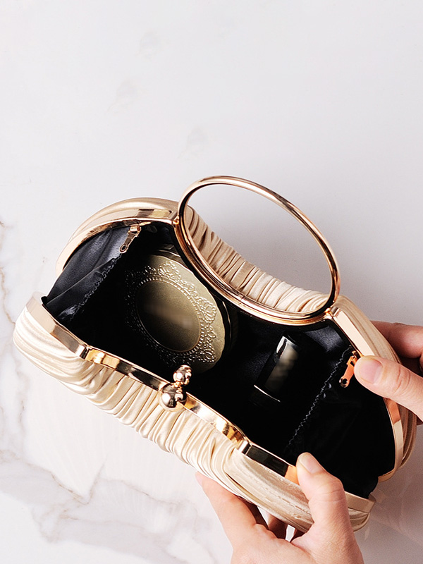 Pleated Split-Joint Handbags Bags