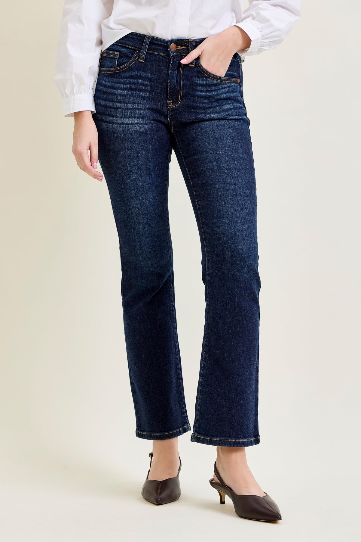 Daisy Whiskered Bootcut Jeans (29