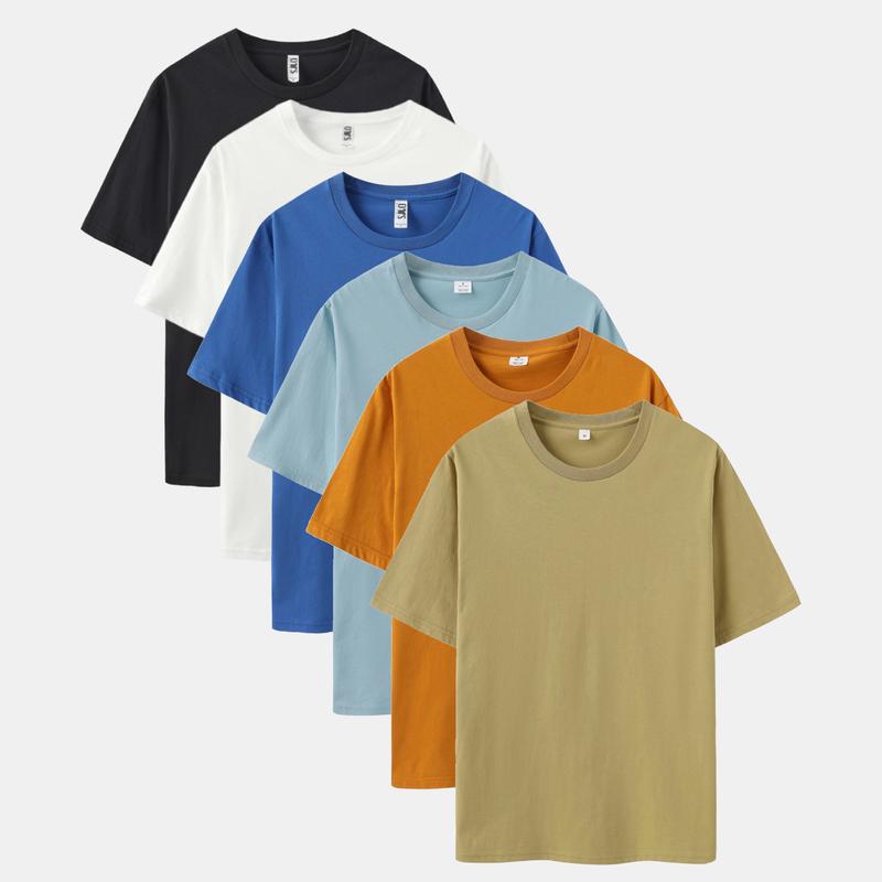4.3 oz cotton T-Shirts 6-Pack Multi-Color