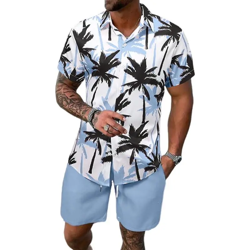 Men's Tropical Print 2-Piece Set
