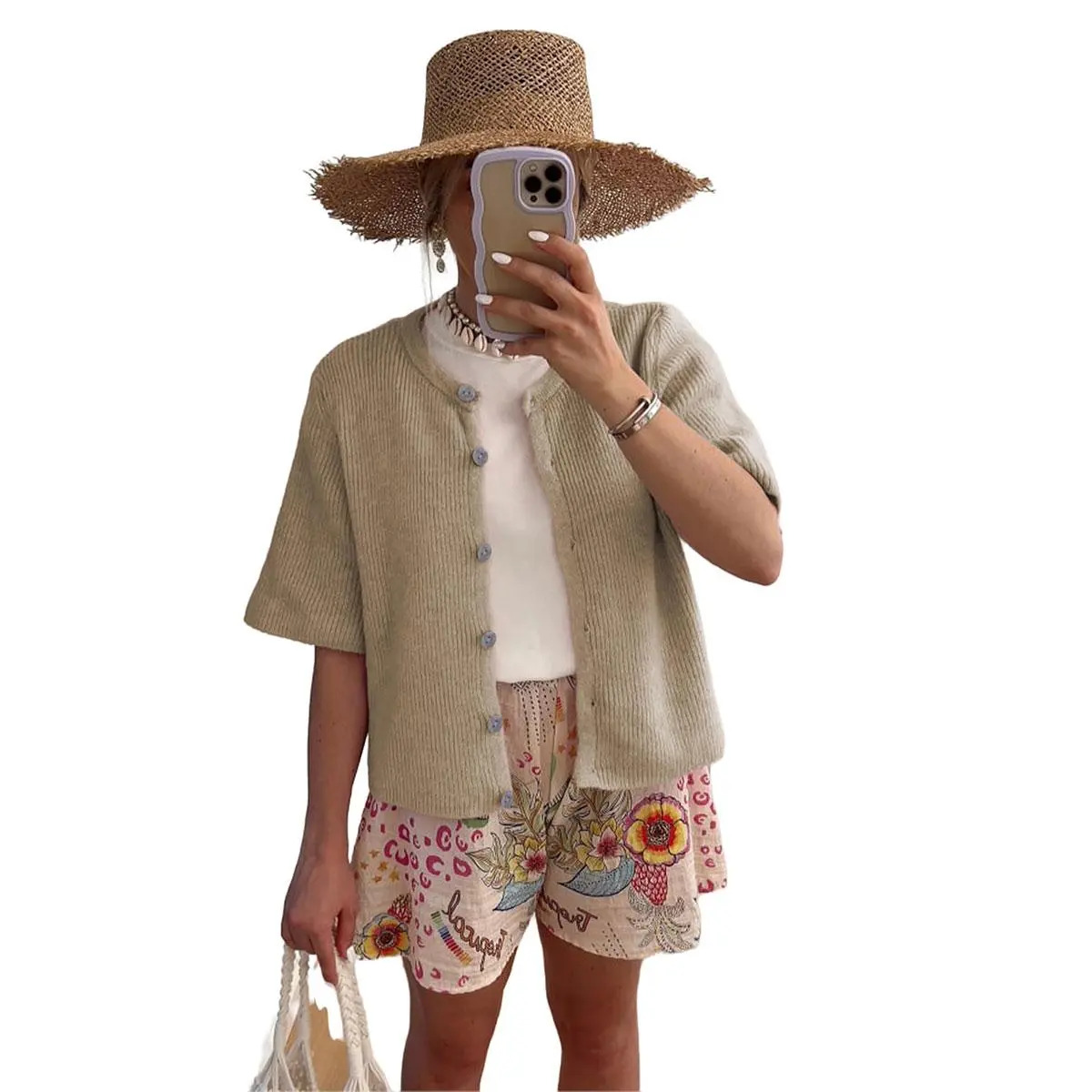 🔥 Women's Lightweight Cardigan Short Sleeve Button-Down Summer Cardigan Sweater