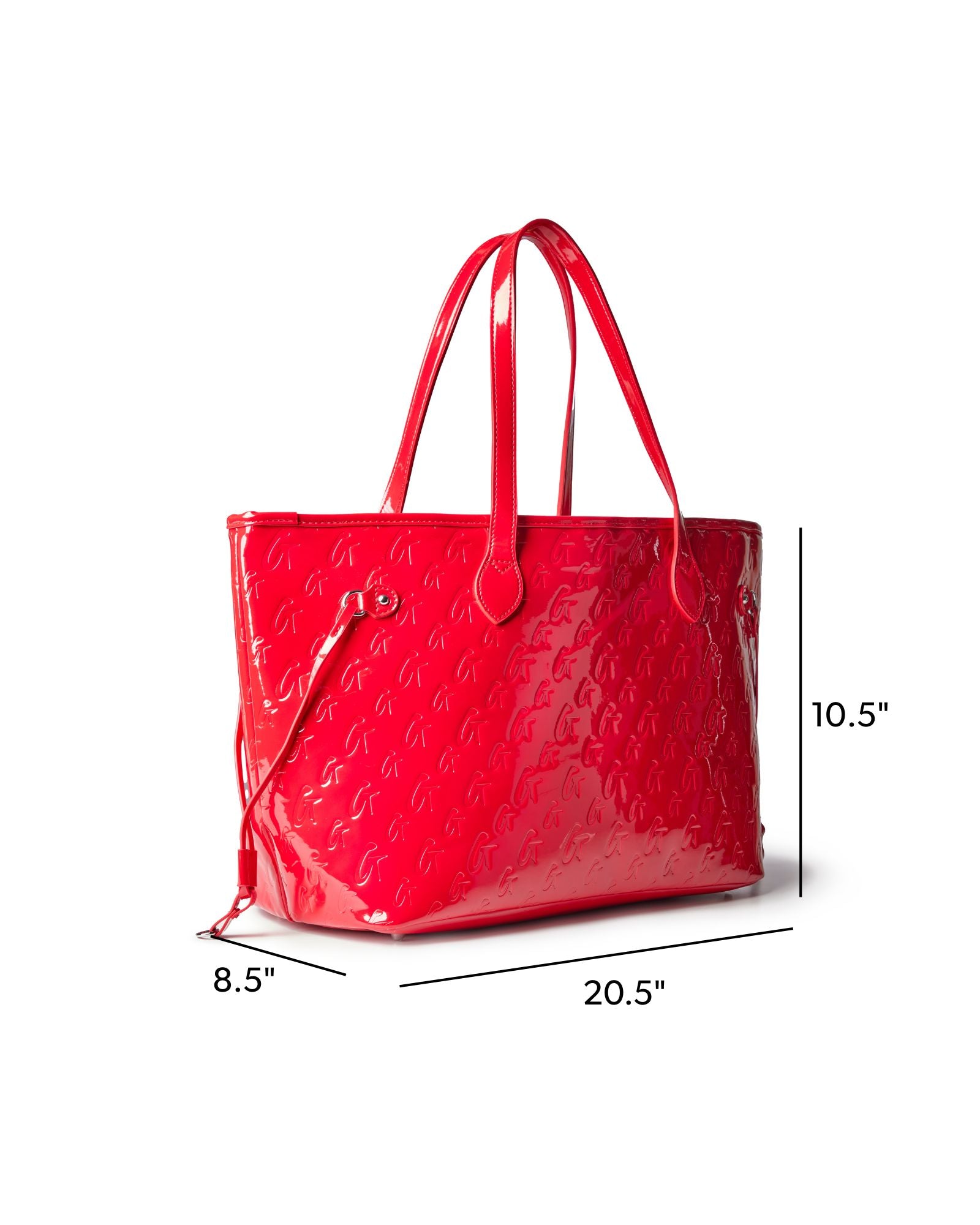 MONOGRAM GLAM TOTE - MIRROR RED