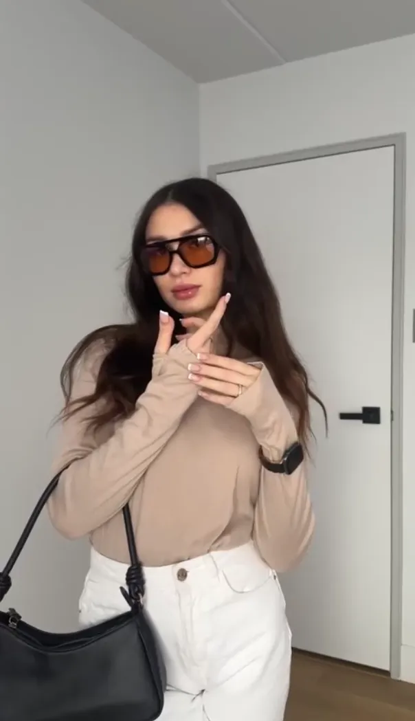 Womens Tunic Tops Crew Curved Hem