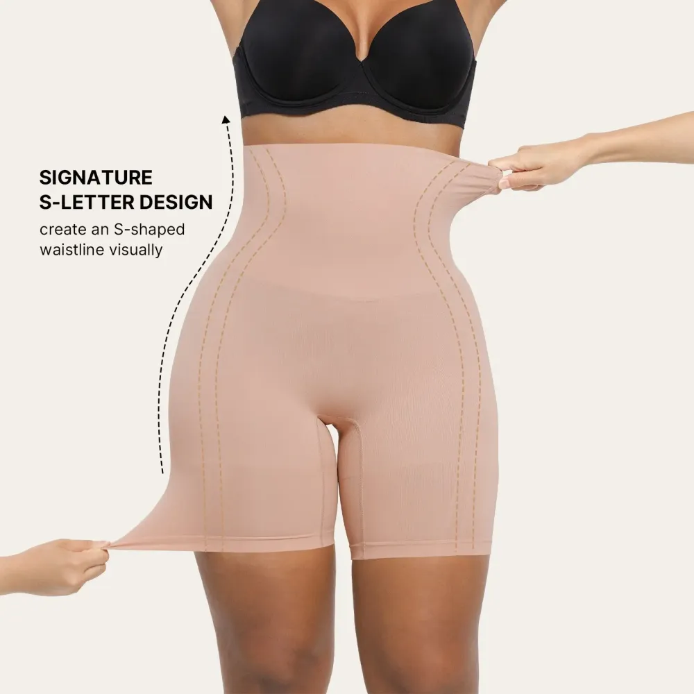 Shapellx Shapewear Sculpting Shorts for Women Seamless High Waisted Body Shaper Thigh Slimming Underwear