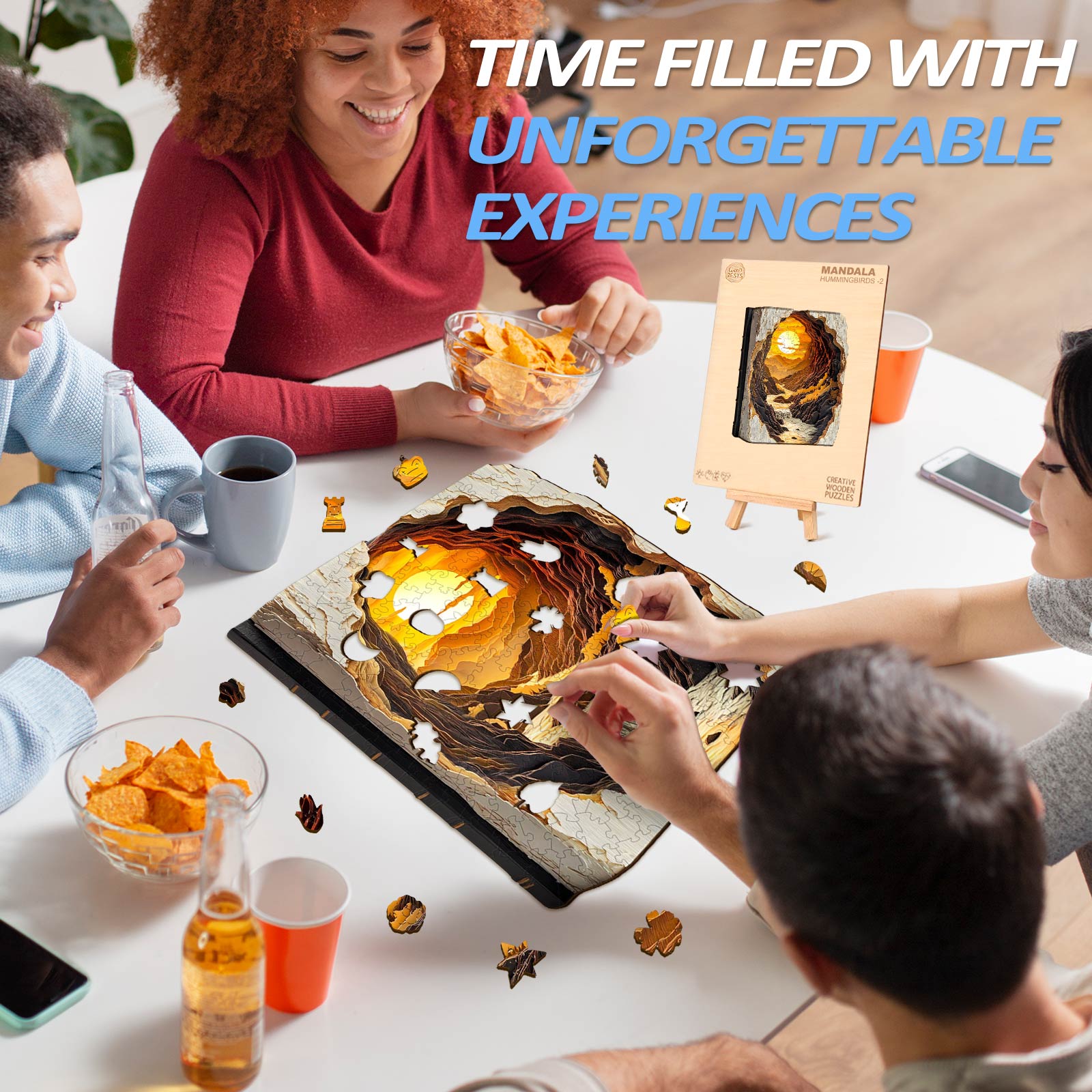 Sunset in a Book Wooden Jigsaw Puzzle