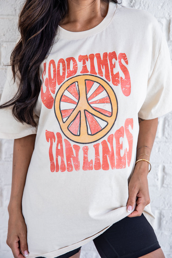 Good Times Tan Lines Ivory Comfort Color Graphic Tee