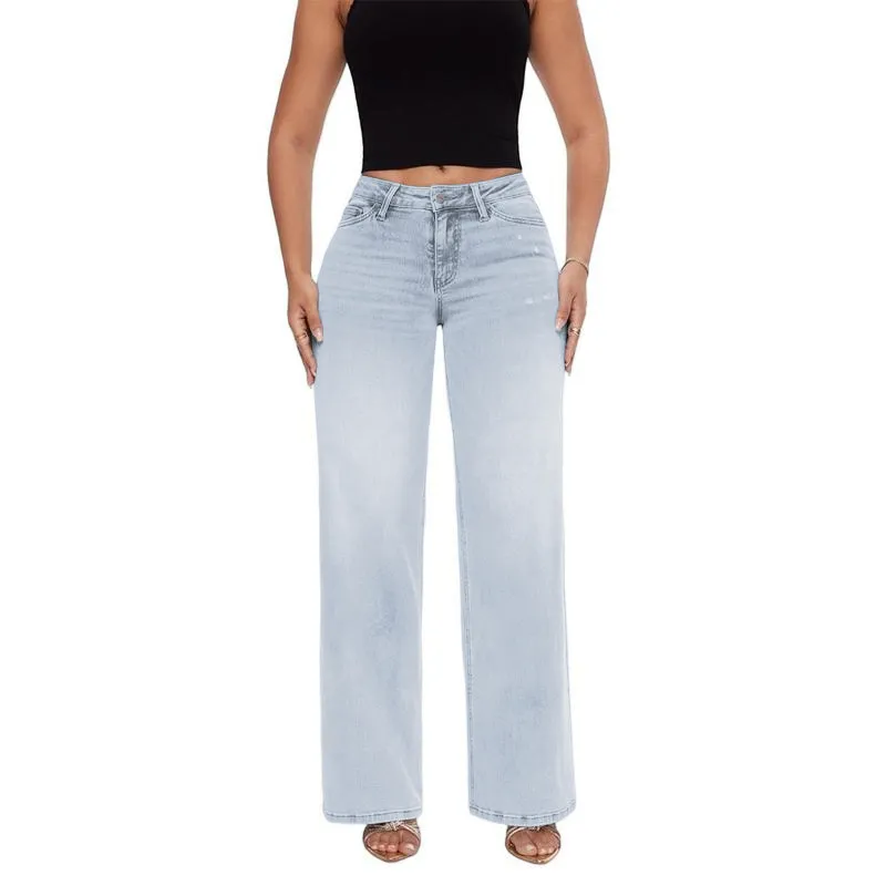 Jeans for Women Mid-Low Rise Stretch Baggy