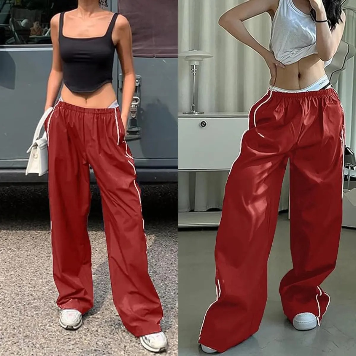 ✨ Women’s Parachute Wide‑Leg Baggy Pants – Casual Comfort