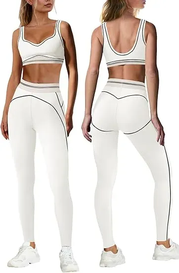 Women's 12-Pack Activewear Set — Sports Bras & Butt-Lifting Leggings for Workouts and Yoga