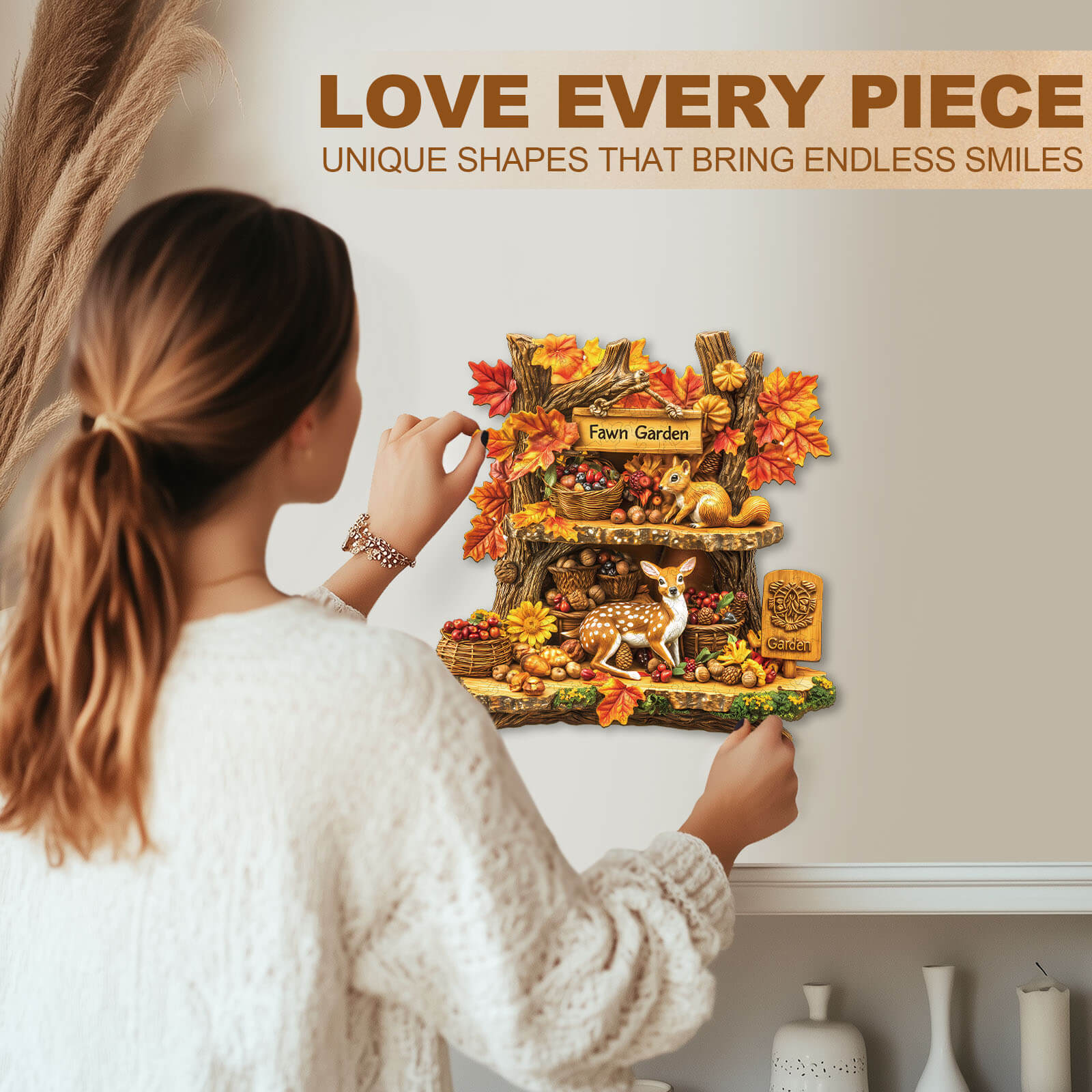 Fawn Garden Wooden Jigsaw Puzzle