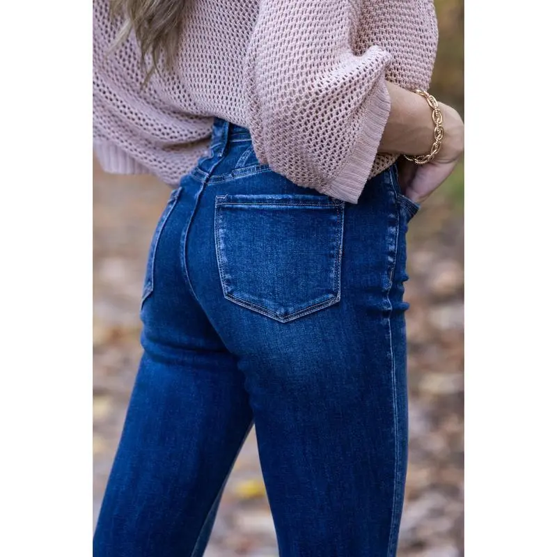 3 LENGTHS The Rachel By Lovervet: High-Rise Tummy Control Bootcut Denim Fabric Fit Jeans Generous Front Pockets