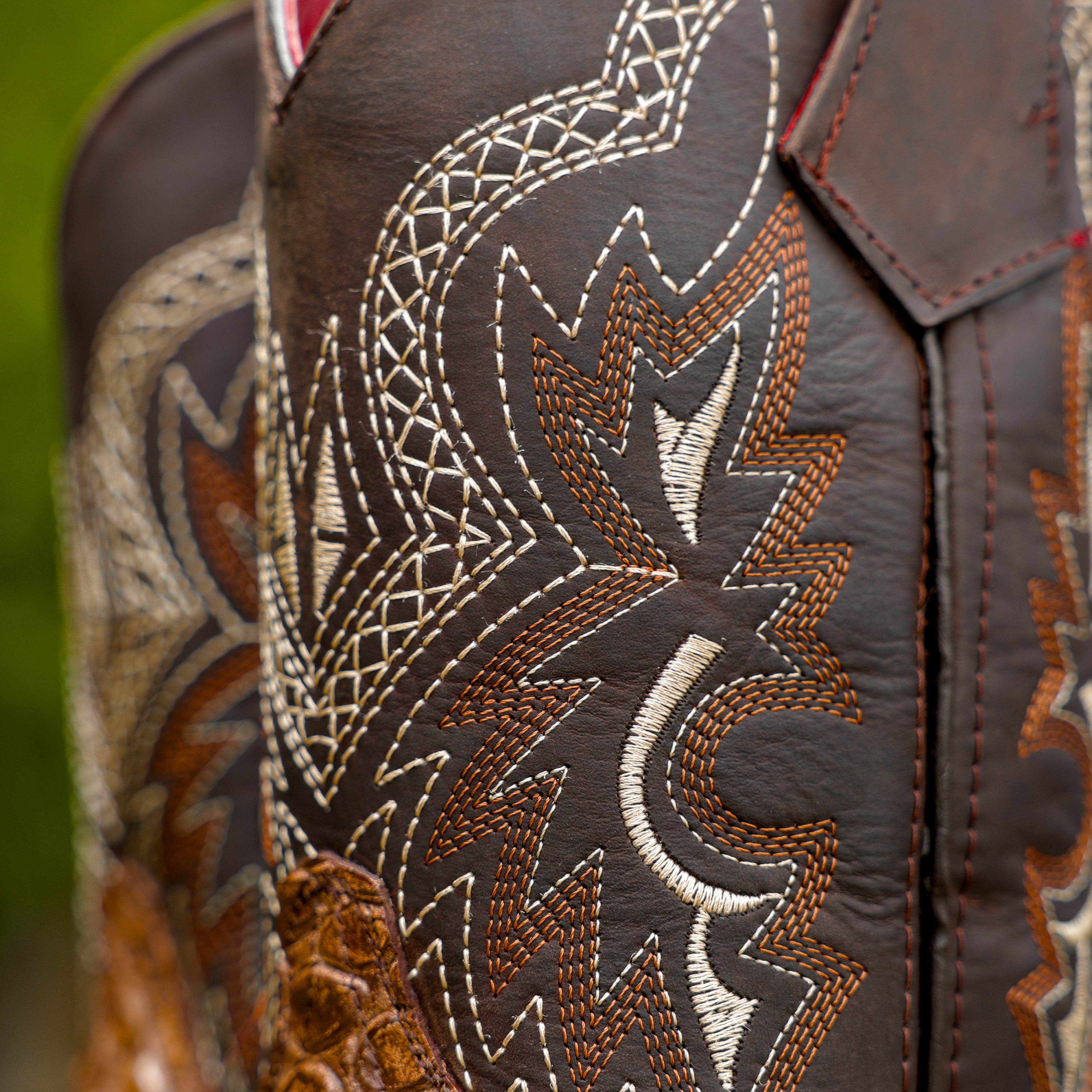 Orix American Gator Belly Leather Boots With Lightweight Soles - Square Toe