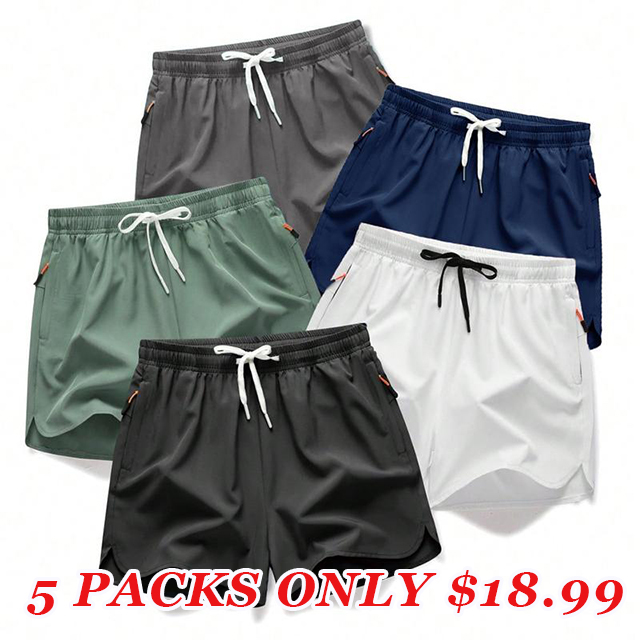 🏆Men’s ActiveFlex Zipper Pocket Shorts
