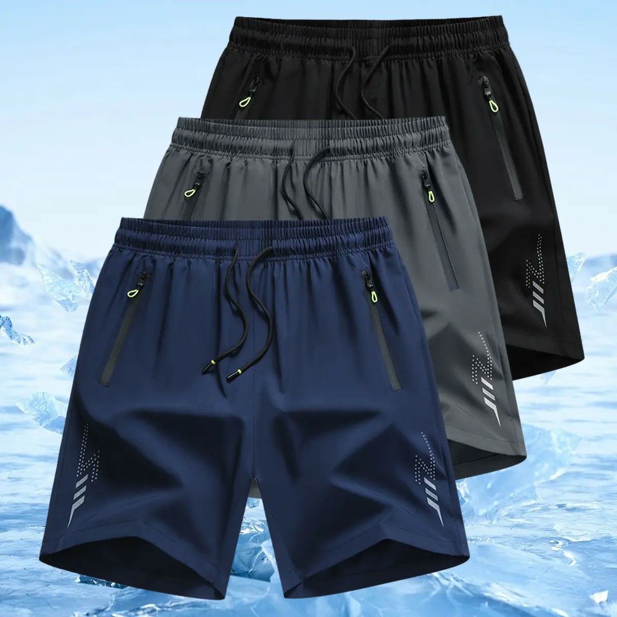 Men's Lightweight Athletic Shorts – Drawstring Waist Breathable Workout Shorts