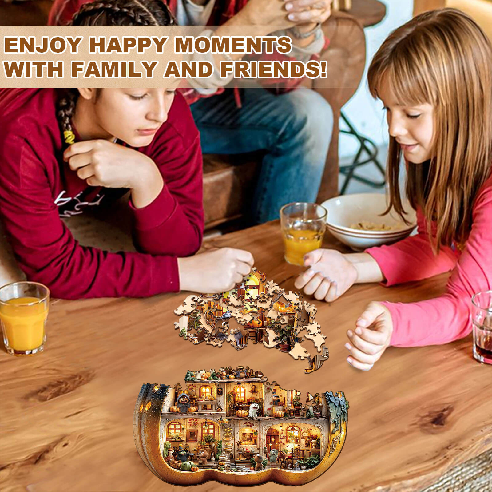 Bear's House - Pumpkin Wooden Jigsaw Puzzle