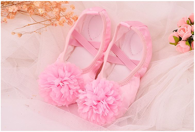 New Children Dancing Flower Soft  Shoes