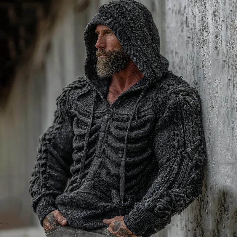Men's 3d Human Skeleton Hooded Sweater
