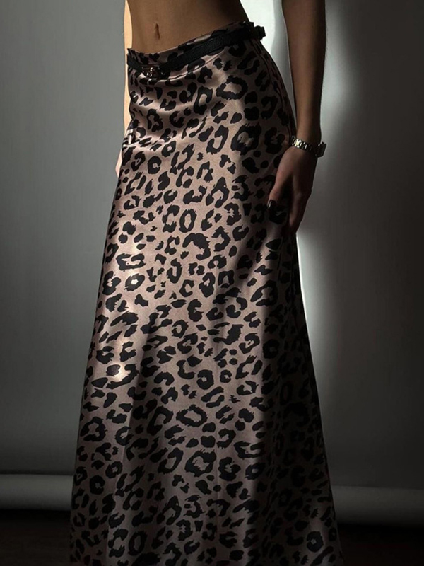 Leopard Bodycon High Waisted Skirts Bottoms