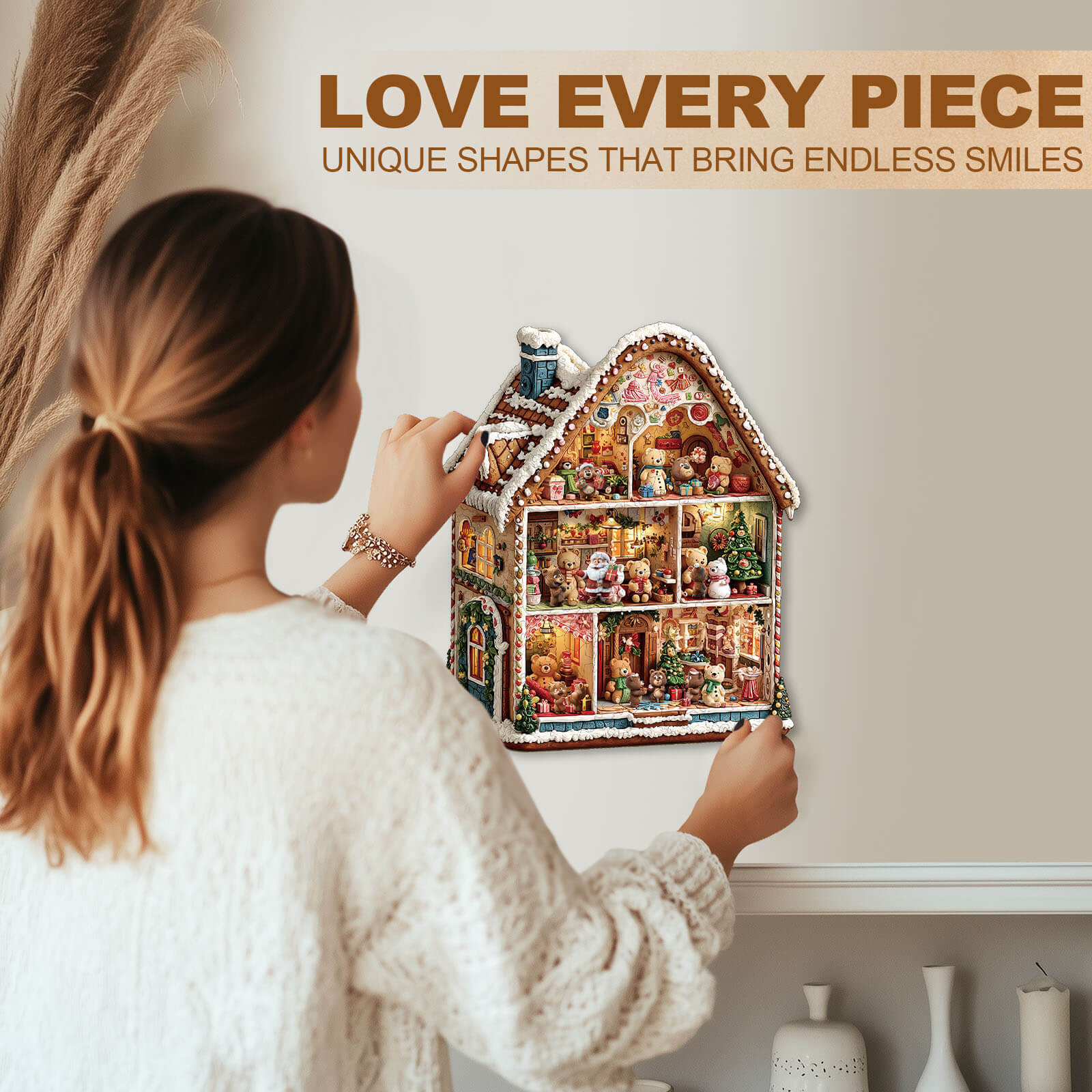 Bear's House - Christmas Wooden Jigsaw Puzzle