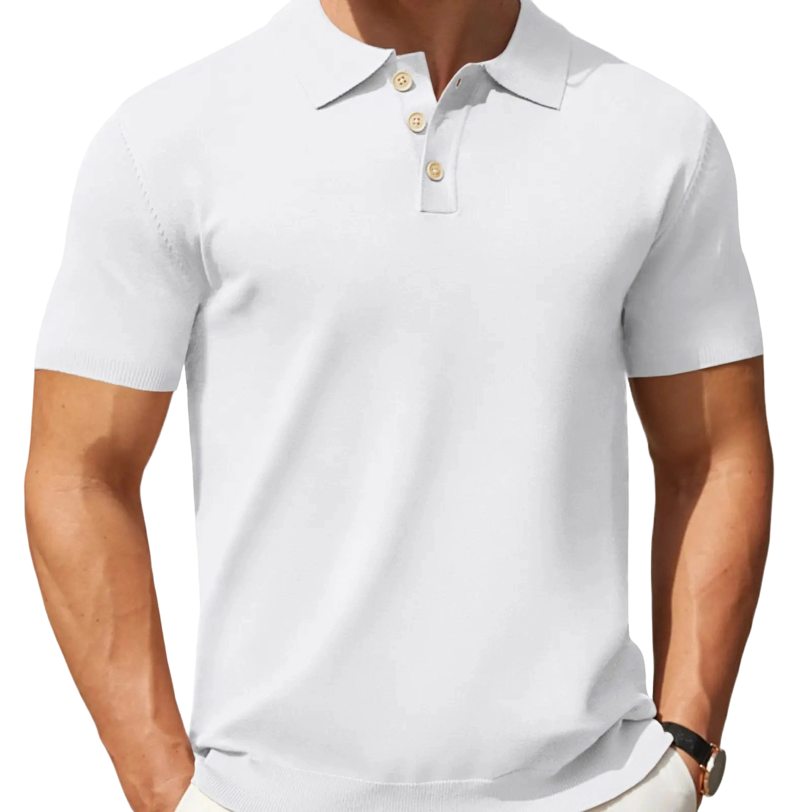 Men's Premium Stretch-Knit Performance Polo Shirt (Fitted Cut)